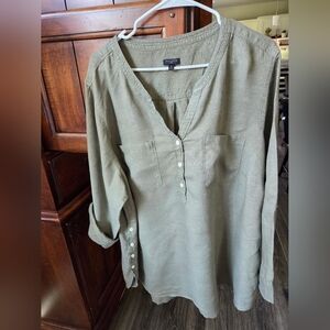 Talbots Olive Green Women's Top